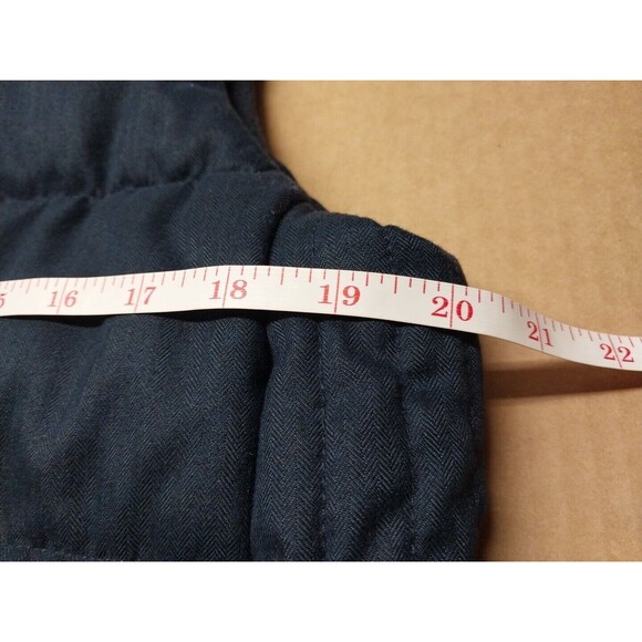 OLD NAVY Mens Medium Puffer Vest Navy Blue Full Zip Quilted Fleece Lined Pockets - Picture 9 of 11